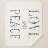 Amour et Paix - Design de lettres de pierres préci
