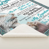 Couverture Sherpa Amour Grandson | Lettre à mon petit-fils de grand- (3/4)