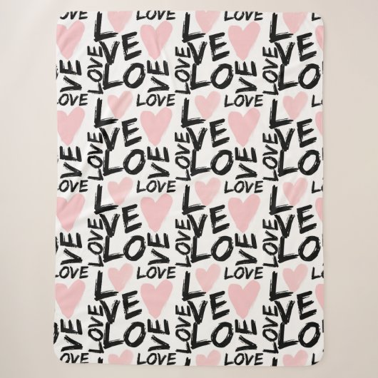 Couverture Sherpa Amour Moderne (Devant)