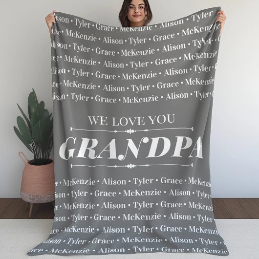 Couverture Sherpa Amour moderne, grand-père