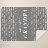 Couverture Sherpa Amour moderne, grand-père (Devant (Horizontal))