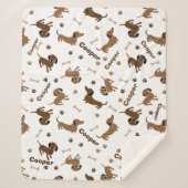 Couverture Sherpa Amour Pour Dachshund (Devant)
