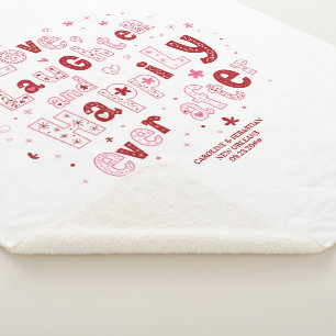 Couverture Sherpa Amour Rire Heureusement Jamais Personnalisé Mariag