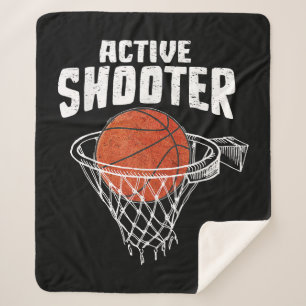Couverture Sherpa Amoureux de basket-ball tireur actif Hommes Femmes