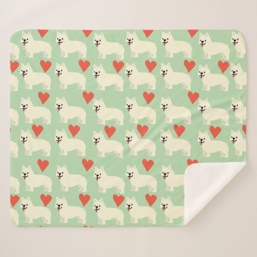 Couverture Sherpa Amoureux de Frenchie (Devant (Horizontal))