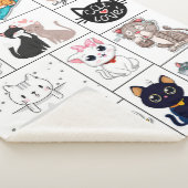 Couverture Sherpa Amoureux de les chats Collage Sherpa Blanket (3/4)