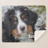 Couverture Sherpa Amoureux des chiens photo simple et personnalisé m (Devant (Horizontal))