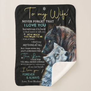 Couverture Sherpa Amoureux des femmes  À Ma Femme N'Oublie Jamais Q