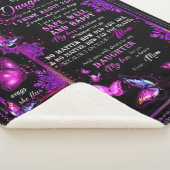 Couverture Sherpa Amoureux des filles| À ma fille Amour maman (3/4)