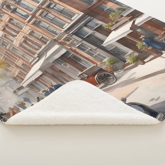 Couverture Sherpa Amsterdam aquarelle (3/4)
