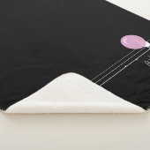 Couverture Sherpa Amusant Bubblegum Birds on a Wire Black (3/4)