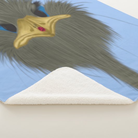 Couverture Sherpa Amusant Ostrich George Et Mignonne Ladybug (3/4)