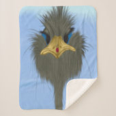 Couverture Sherpa Amusant Ostrich George Et Mignonne Ladybug (Devant)