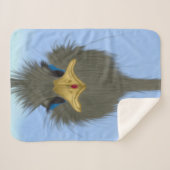 Couverture Sherpa Amusant Ostrich George Et Mignonne Ladybug (Devant (Horizontal))