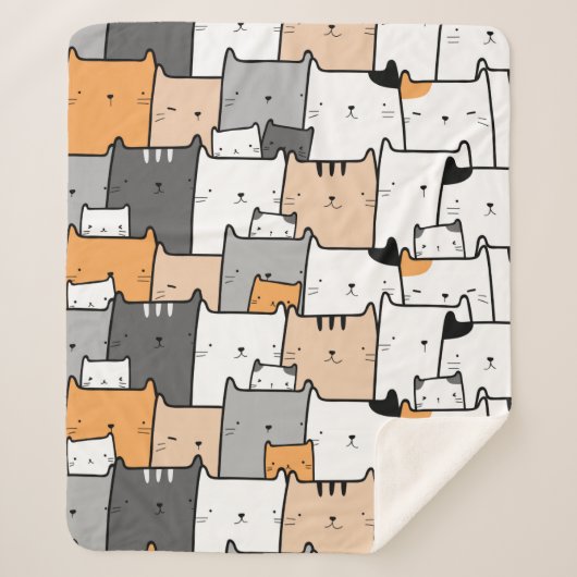 Couverture Sherpa Amusants Cute Chat Kitten Animaux de compagnie Car (Devant)