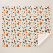 Couverture Sherpa Amusement sur White (Devant (Horizontal))