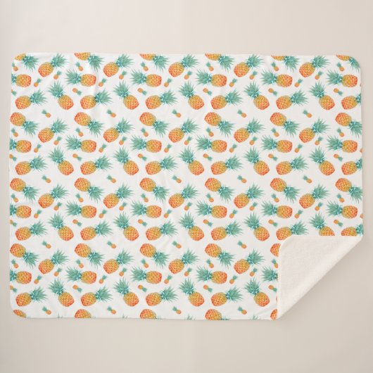 Couverture Sherpa Ananas (Devant (Horizontal))