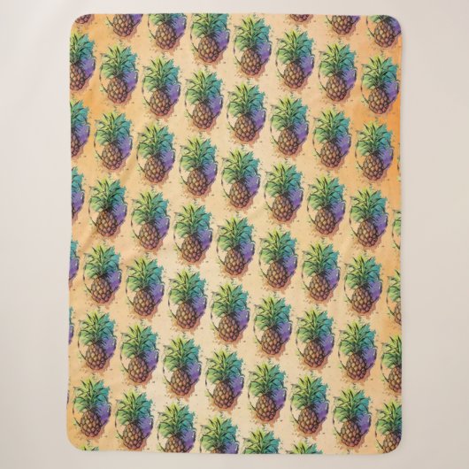 Couverture Sherpa Ananas (Devant)