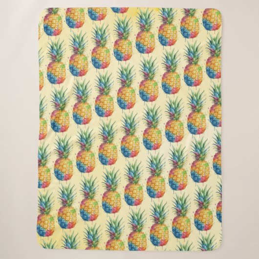 Couverture Sherpa Ananas (Devant)