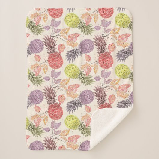 Couverture Sherpa Ananas, couple sucré, fruit (Devant)