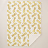 Couverture Sherpa Ananas Glitzy en or (Devant)