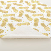 Couverture Sherpa Ananas Glitzy en or (3/4)