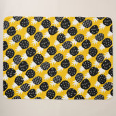 Couverture Sherpa Ananas noir (Devant (Horizontal))