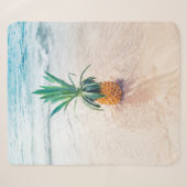 Couverture Sherpa Ananas sur la plage le matin (Devant (Horizontal))