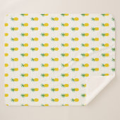 Couverture Sherpa Ananas tropicaux d'or (Devant (Horizontal))