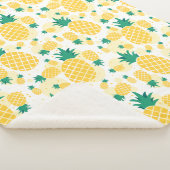 Couverture Sherpa Ananas tropicaux joyeux Sherpa Fleece Blanke (3/4)