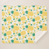Couverture Sherpa Ananas tropicaux joyeux Sherpa Fleece Blanke (Devant (Horizontal))