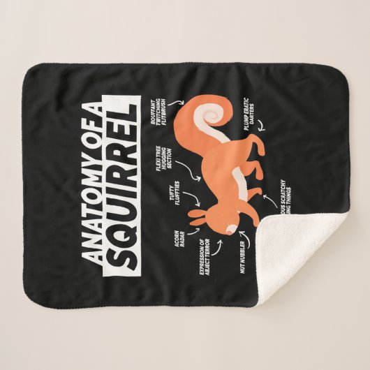 Couverture Sherpa Anatomie D'Un Écureuil (Devant (Horizontal))