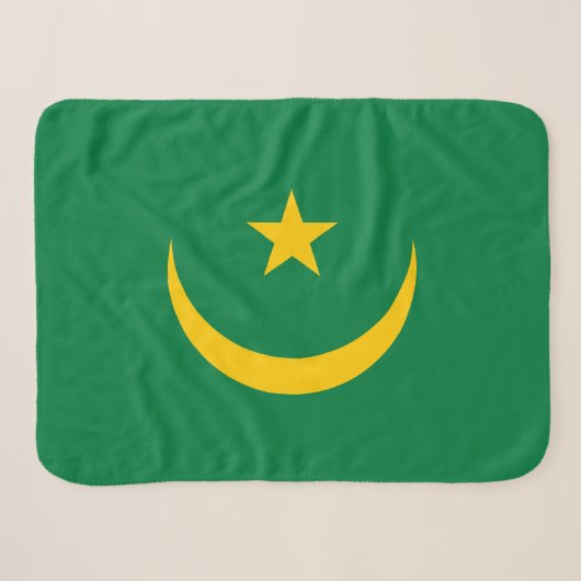 Couverture Sherpa Ancien drapeau de Mauritanie (Devant (Horizontal))