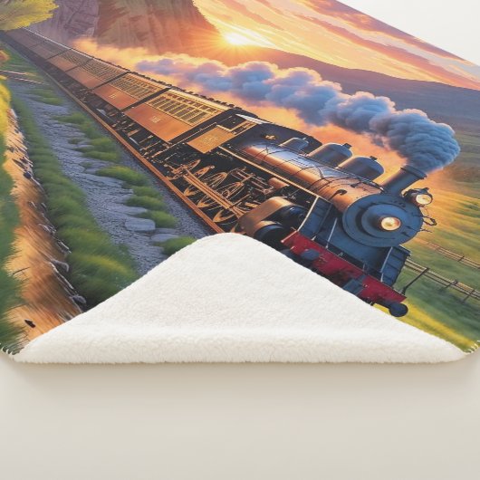 Couverture Sherpa Ancien moteur à vapeur Locomotive Train Mountain S (3/4)