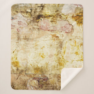 Couverture Sherpa Ancien mur endommagé fond abstrait, vieilli, archi