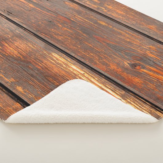 Couverture Sherpa Anciennes planches patinées textureabstraite arriè (3/4)