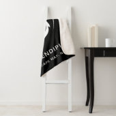 Couverture Sherpa Ancre de bateau Monogramme noir (En situation)