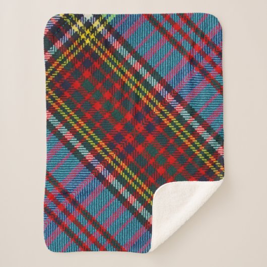 Couverture Sherpa Anderson Clan Tartan (Diagonal) (Devant)