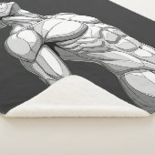 Couverture Sherpa Android Anatomy: Futuristic Cyborg Sherpa Blanket (3/4)