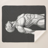 Couverture Sherpa Android Anatomy: Futuristic Cyborg Sherpa Blanket (Devant (Horizontal))