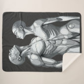 Couverture Sherpa Android Union: Cyborg Couple Sherpa Blanket (Devant (Horizontal))