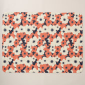 Couverture Sherpa Anémone gras et chic (Devant (Horizontal))