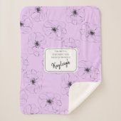 Couverture Sherpa Anéone Sur Lilac Lumière (Devant)