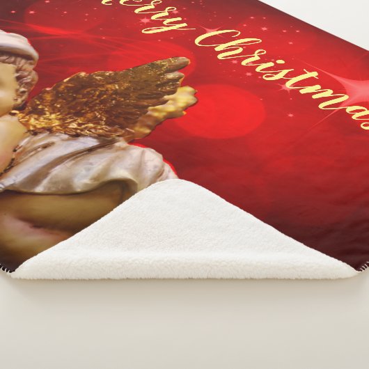 Couverture Sherpa Ange couchant Bébé Jésus Noël (3/4)