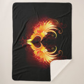 Couverture Sherpa Angel Fire Heart with Wings (Devant)