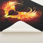 Couverture Sherpa Angel Fire Heart with Wings (3/4)
