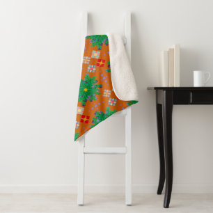 Couverture Sherpa Angels Vue Oeil Toile Galaxies Profond Orange