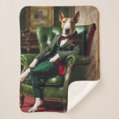 Couverture Sherpa Anglais Bull Terrier Cushion/Coussin (Devant)