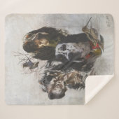 Couverture Sherpa Anglais Setter, chasse à la bécasse (Devant (Horizontal))