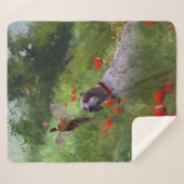 Couverture Sherpa Anglais Setter, Chasse de faisan (Devant (Horizontal))